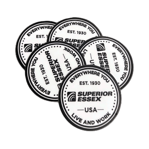2" Premium Black & White - Everywhere You Live And Work Laptop/Hard Hat Sticker (Sold in Packs of 10)