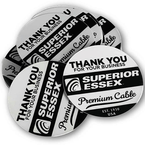 4" Thank you Sticker - Premium Cable