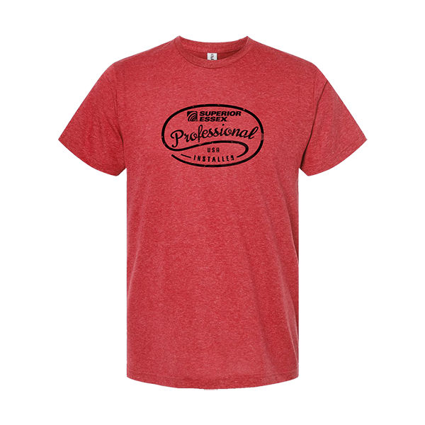 SPSX SS Triblend Tee with black chest Professional Installer Logo