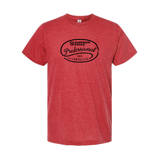 SPSX SS Triblend Tee with black chest Professional Installer Logo